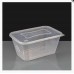 Clear Rectangular Plastic Microwavable Containers/Lids (4 sizes)